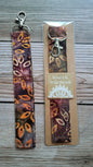 Autumn Multi Leaf Fabric Key Strap