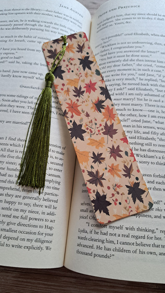 Fall leaves Page Marker (olive green)