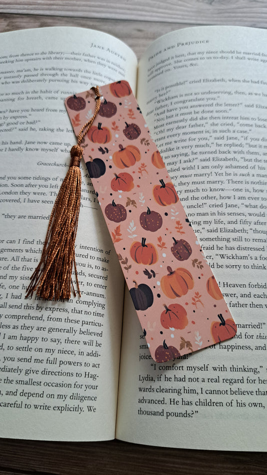 Orange and Brown Pumpkins Page Marker (bronze)