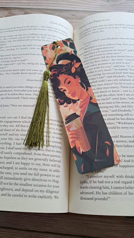 Autumn Girl Page Marker (olive green)