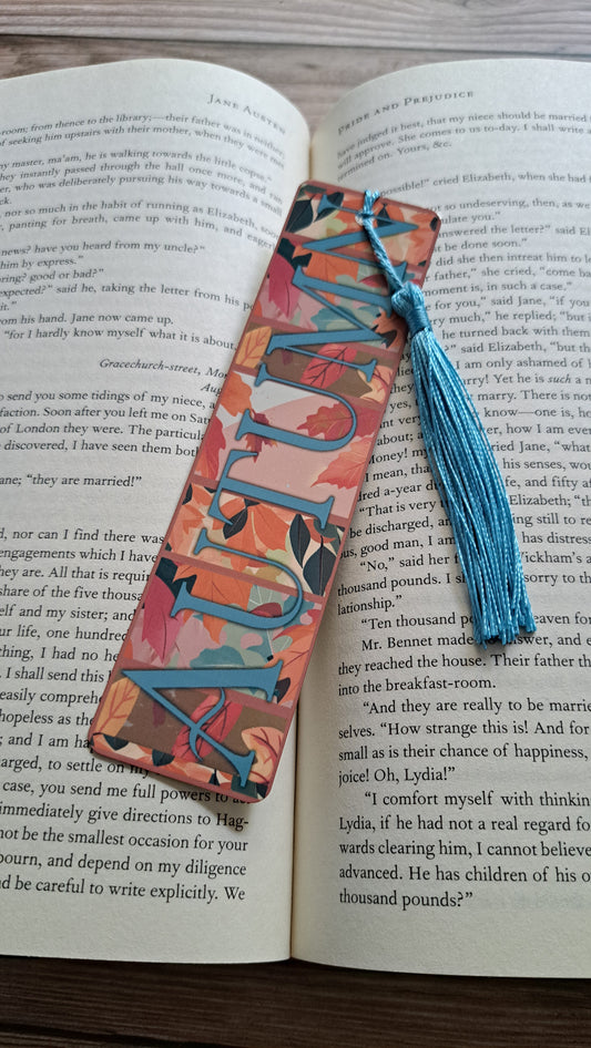 Autumn Page Marker (blue/teal)