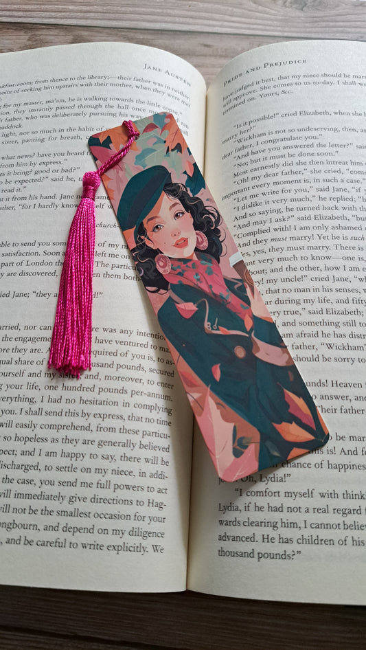 Autumn Girl Page Marker (fushia)