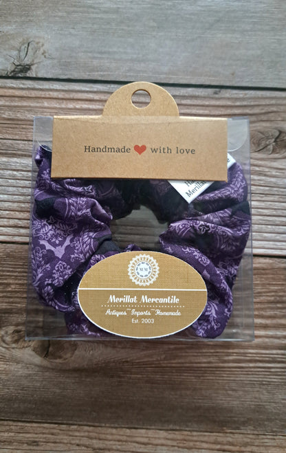 Purple Witch & Bats Scrunchie Set of 2