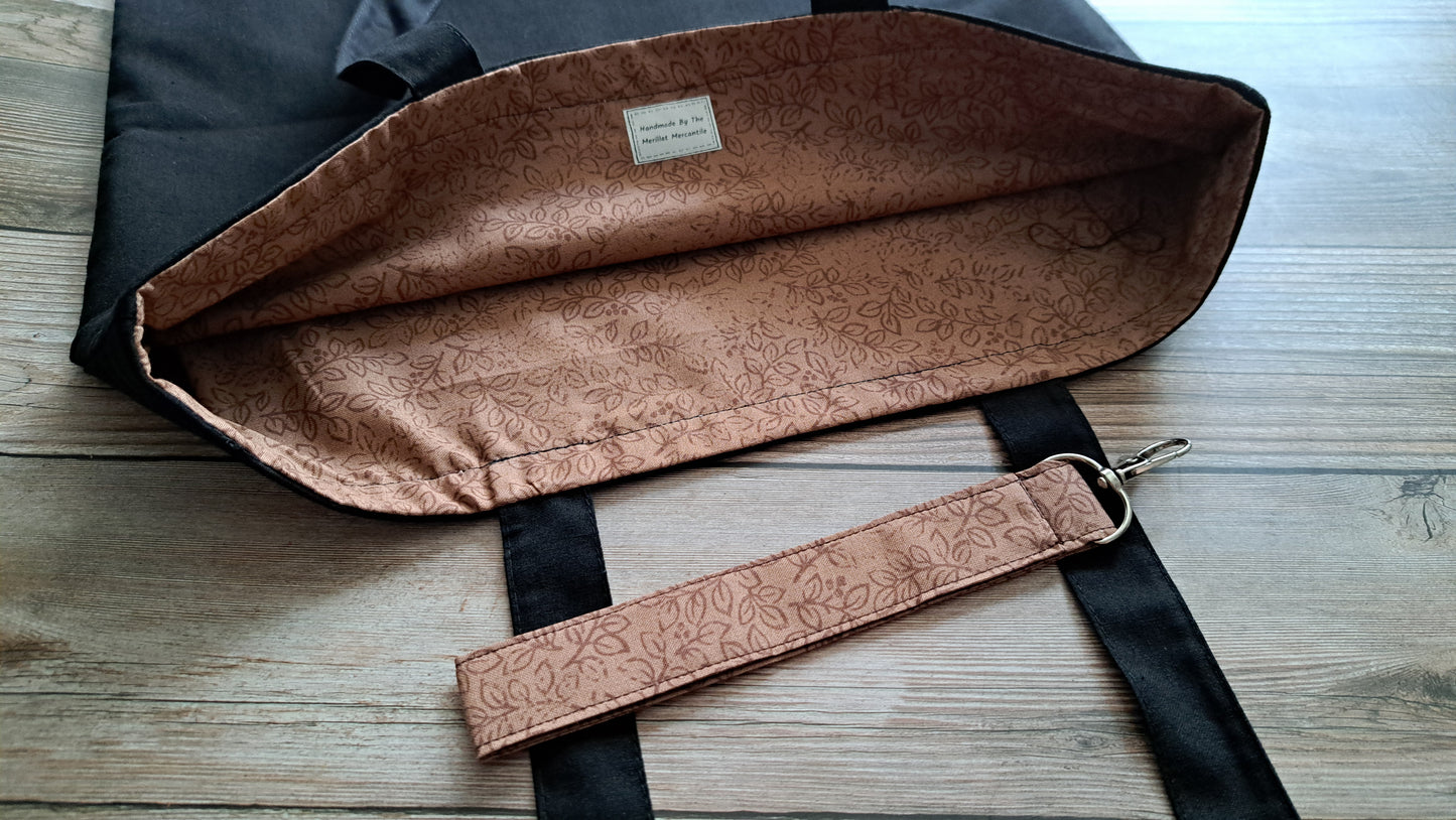 Coffee Vine Fabric Key Strap