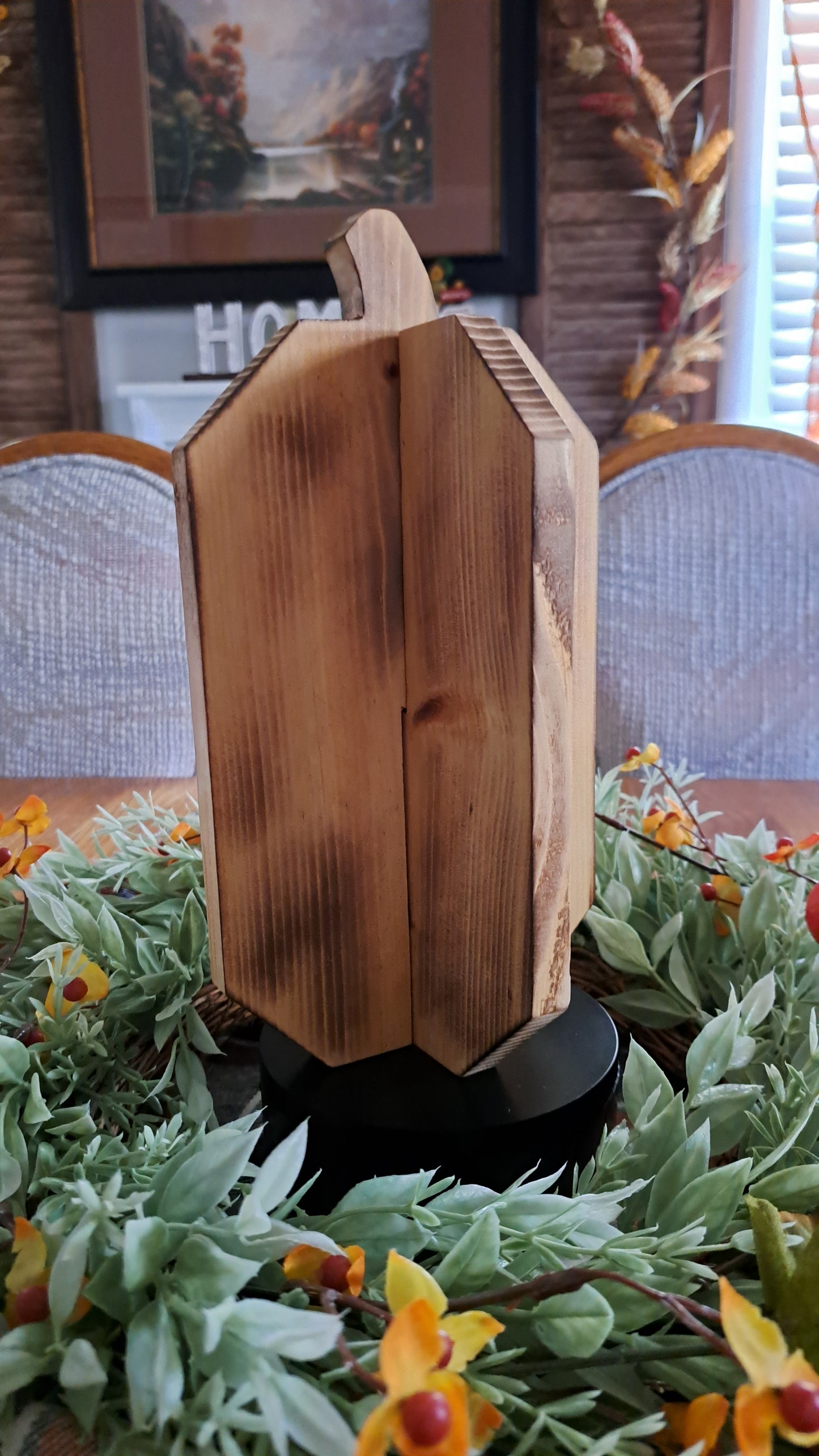 Wooden Pumpkin (Tall)