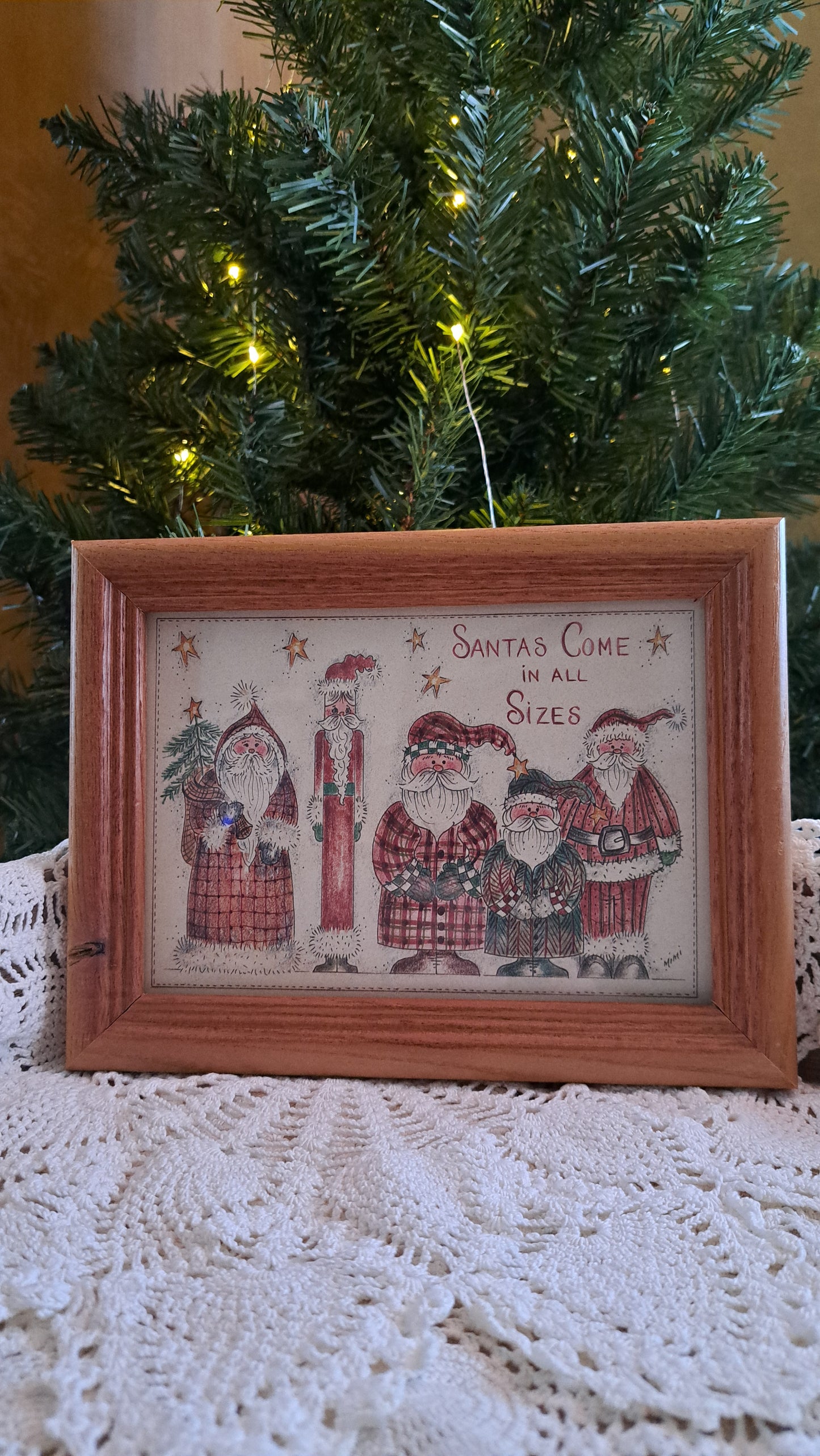 Santas Come In All Sizes Framed Art