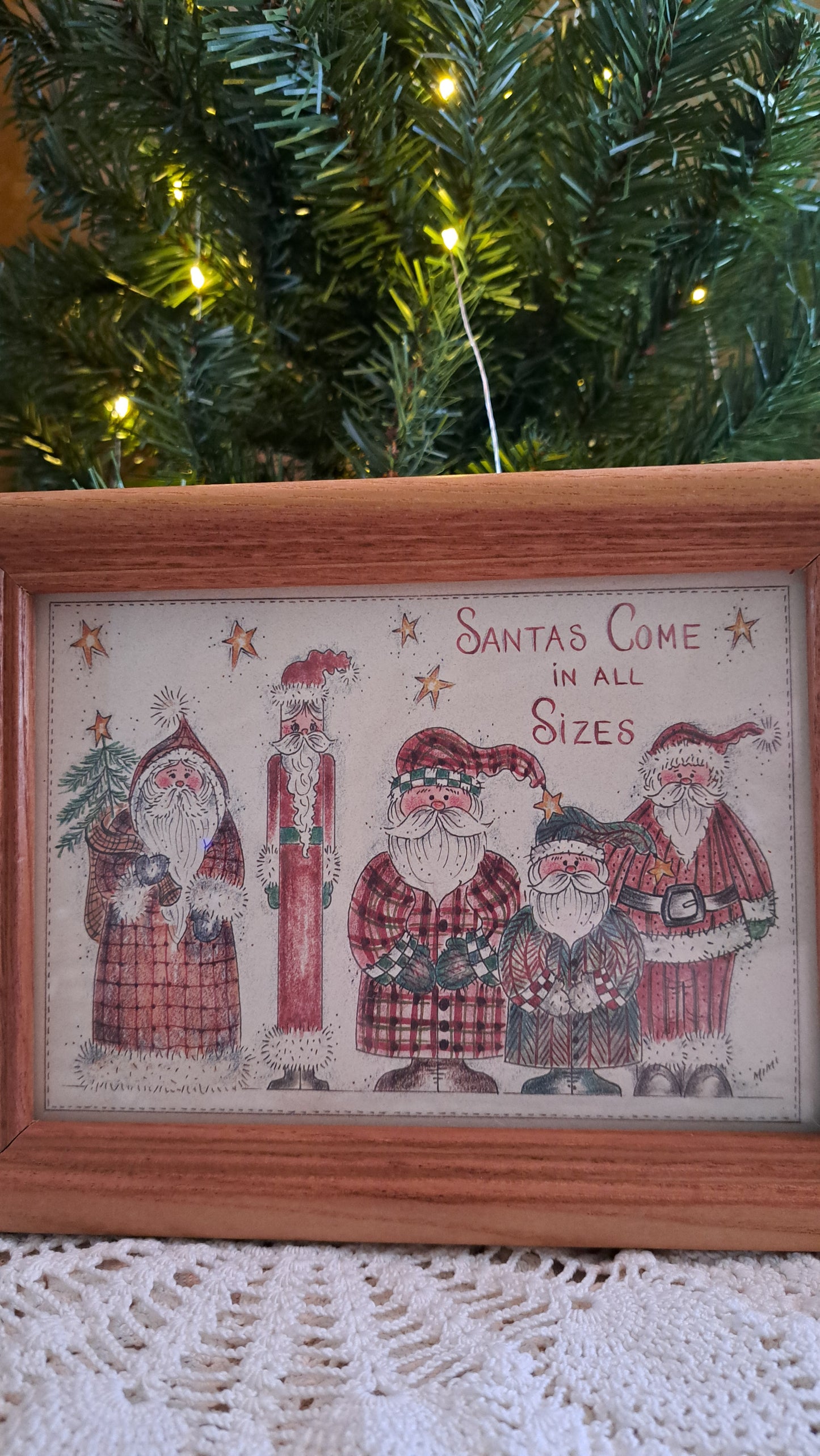 Santas Come In All Sizes Framed Art