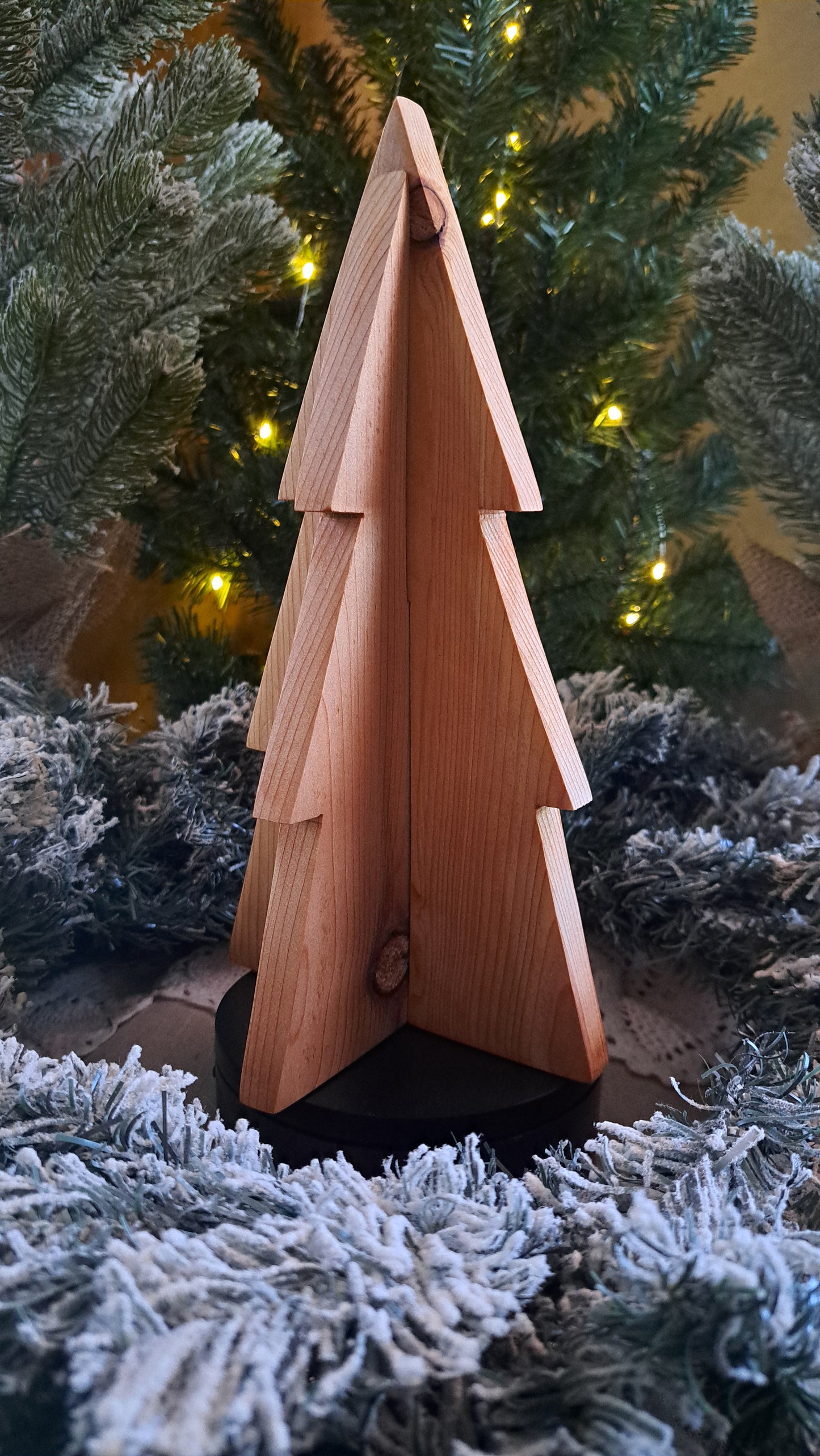 Reclaimed Cedar Wood Slotted Tree