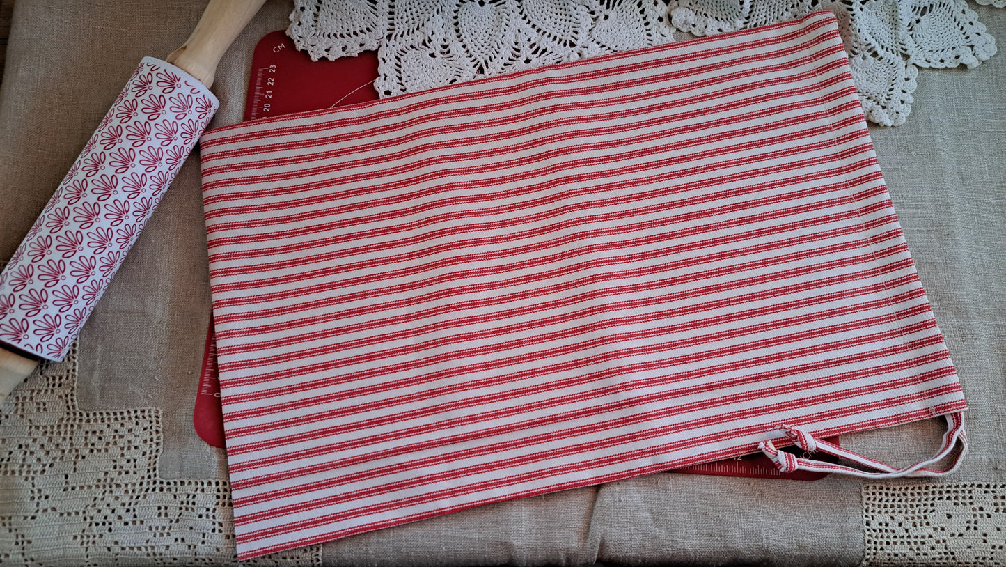 Red & White Striped Bread Bag