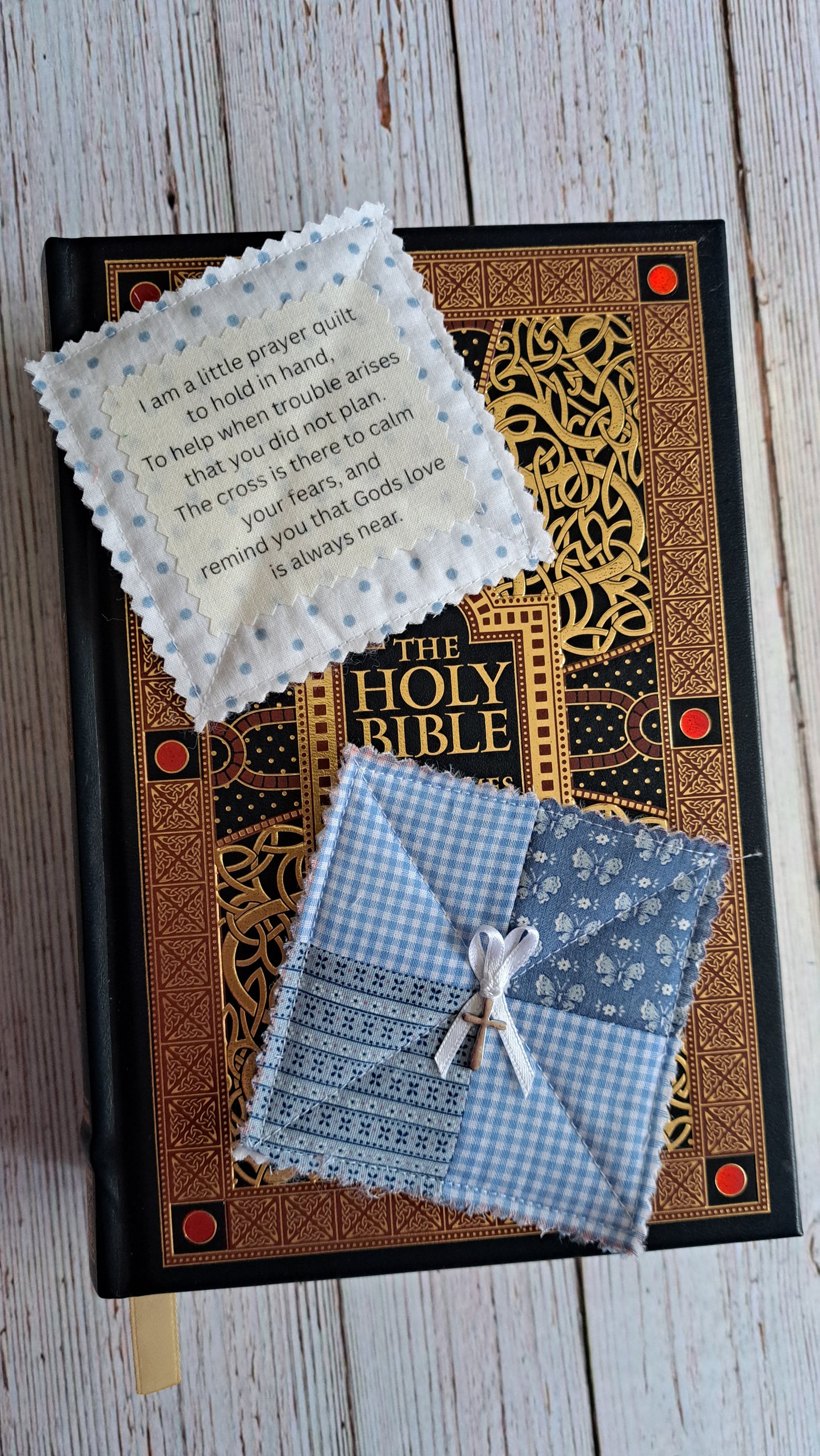 Blue Butterfly Pocket Prayer Quilt