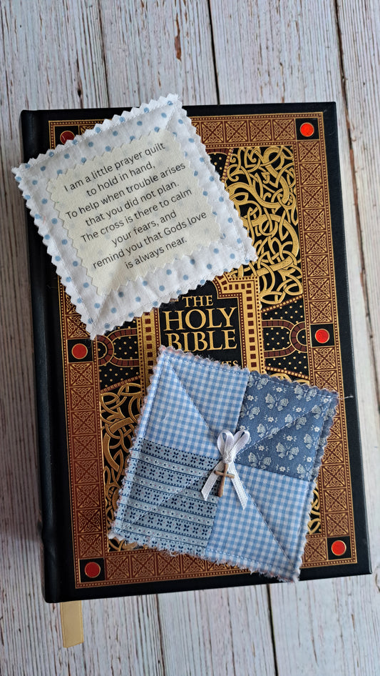 Blue Butterfly Pocket Prayer Quilt