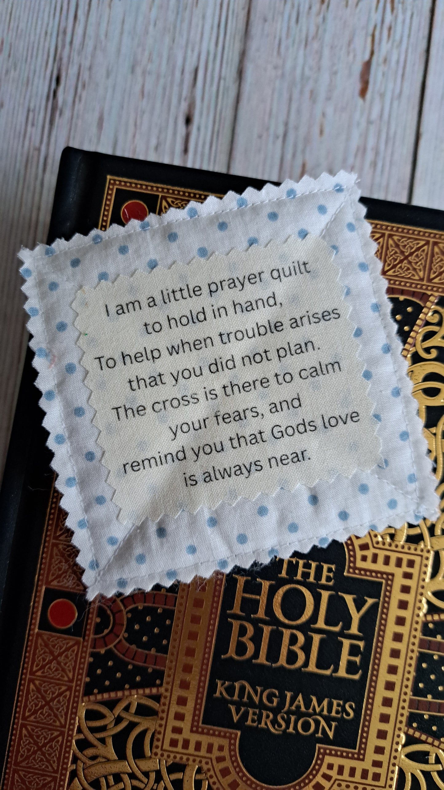 Blue Butterfly Pocket Prayer Quilt