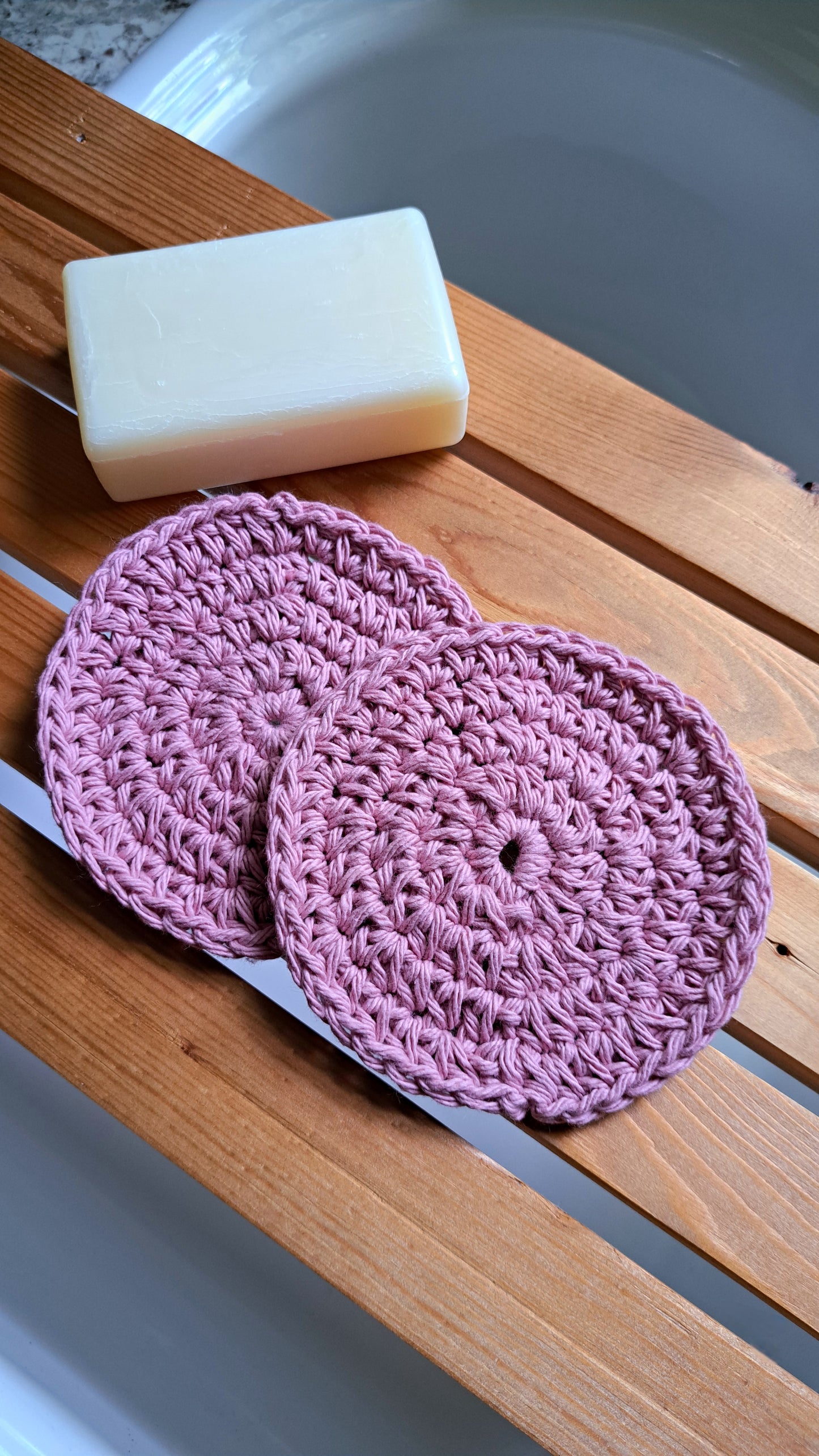 Soap Saver & Facial Scrubbies (Mauve)