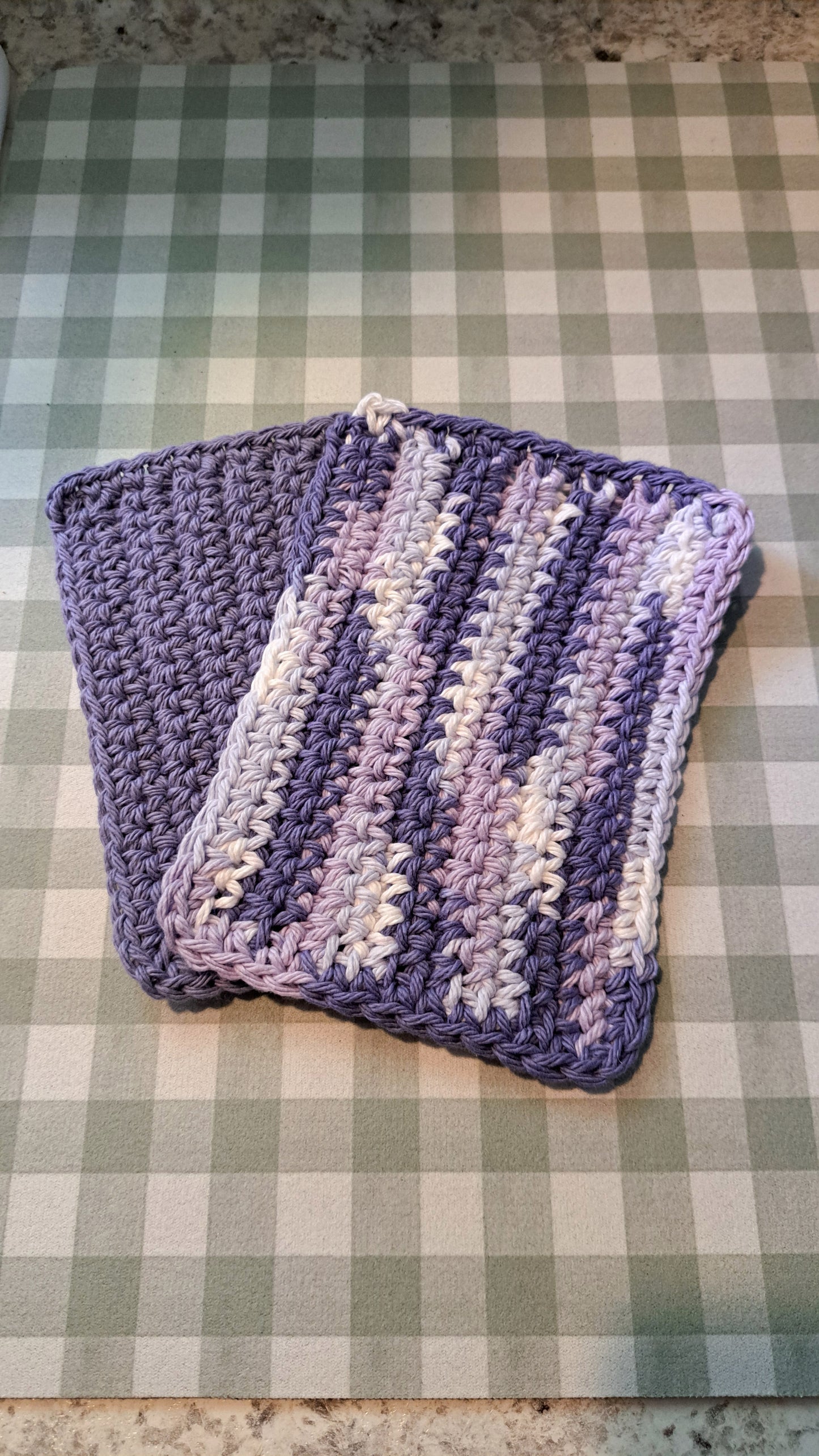 Crochet Dish Cloths (Plums & Violets)