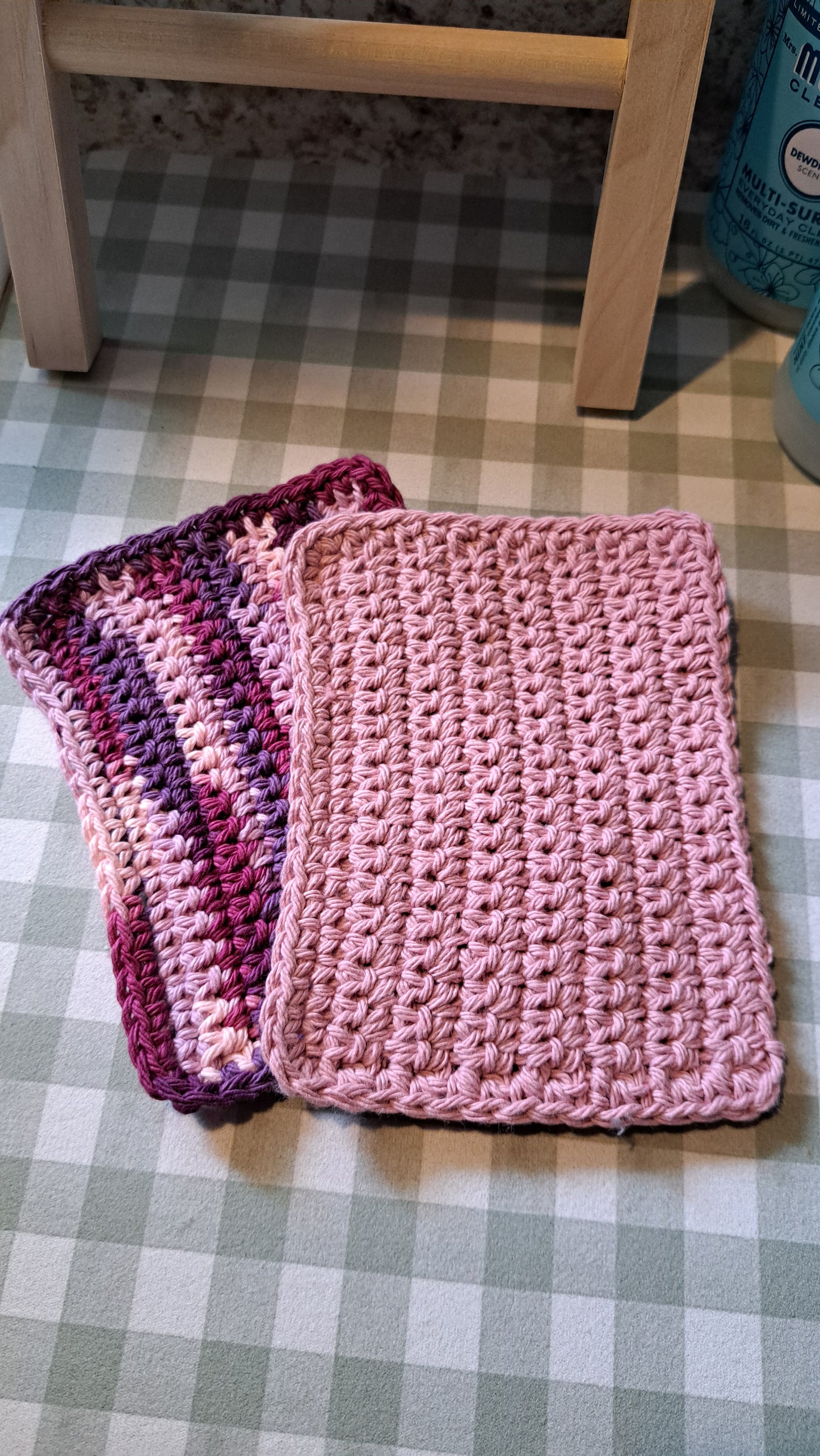 Crochet Dish Cloths (Rose & Berry)