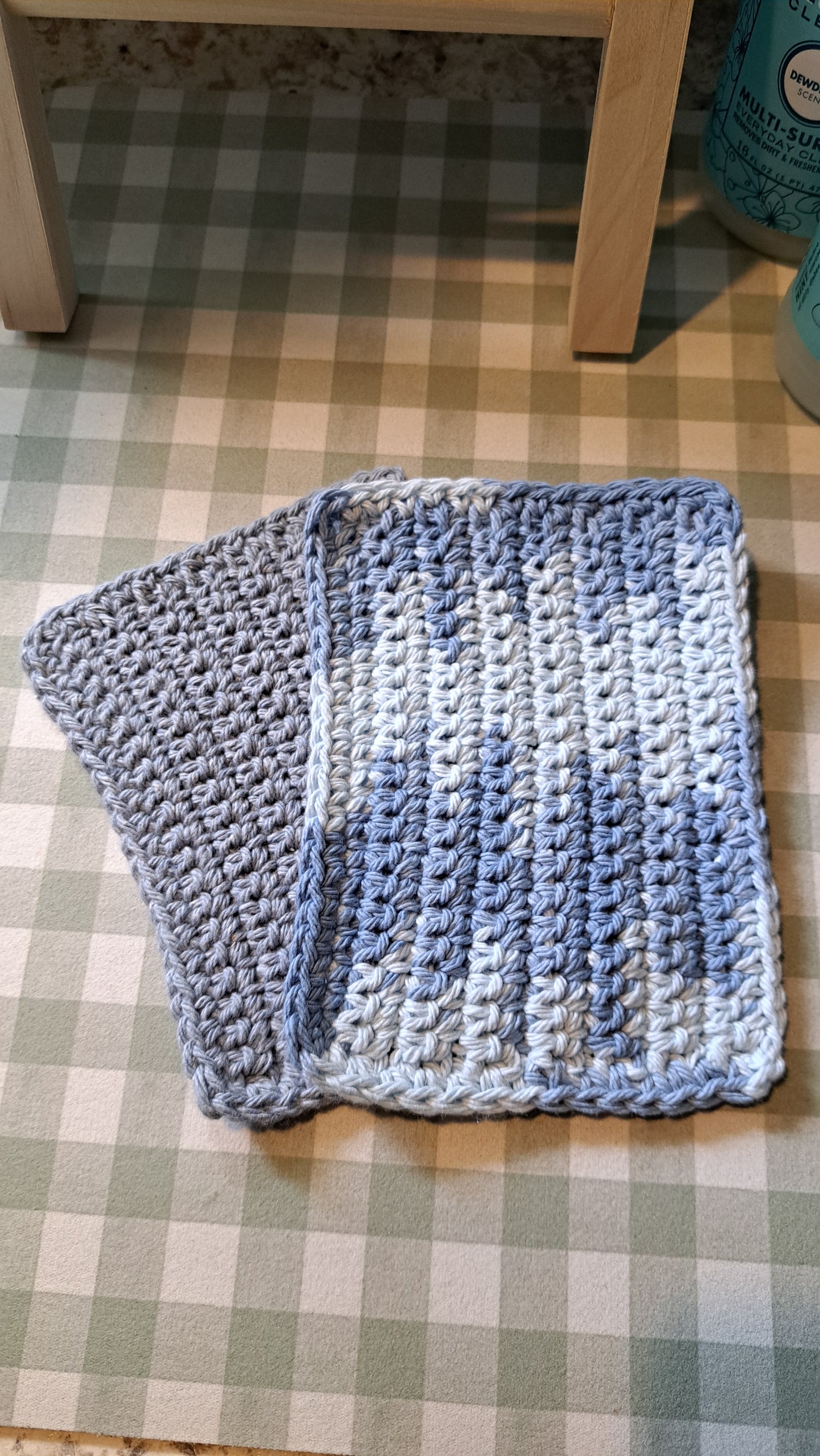 Crochet Dish Cloths (Denim & Sky)