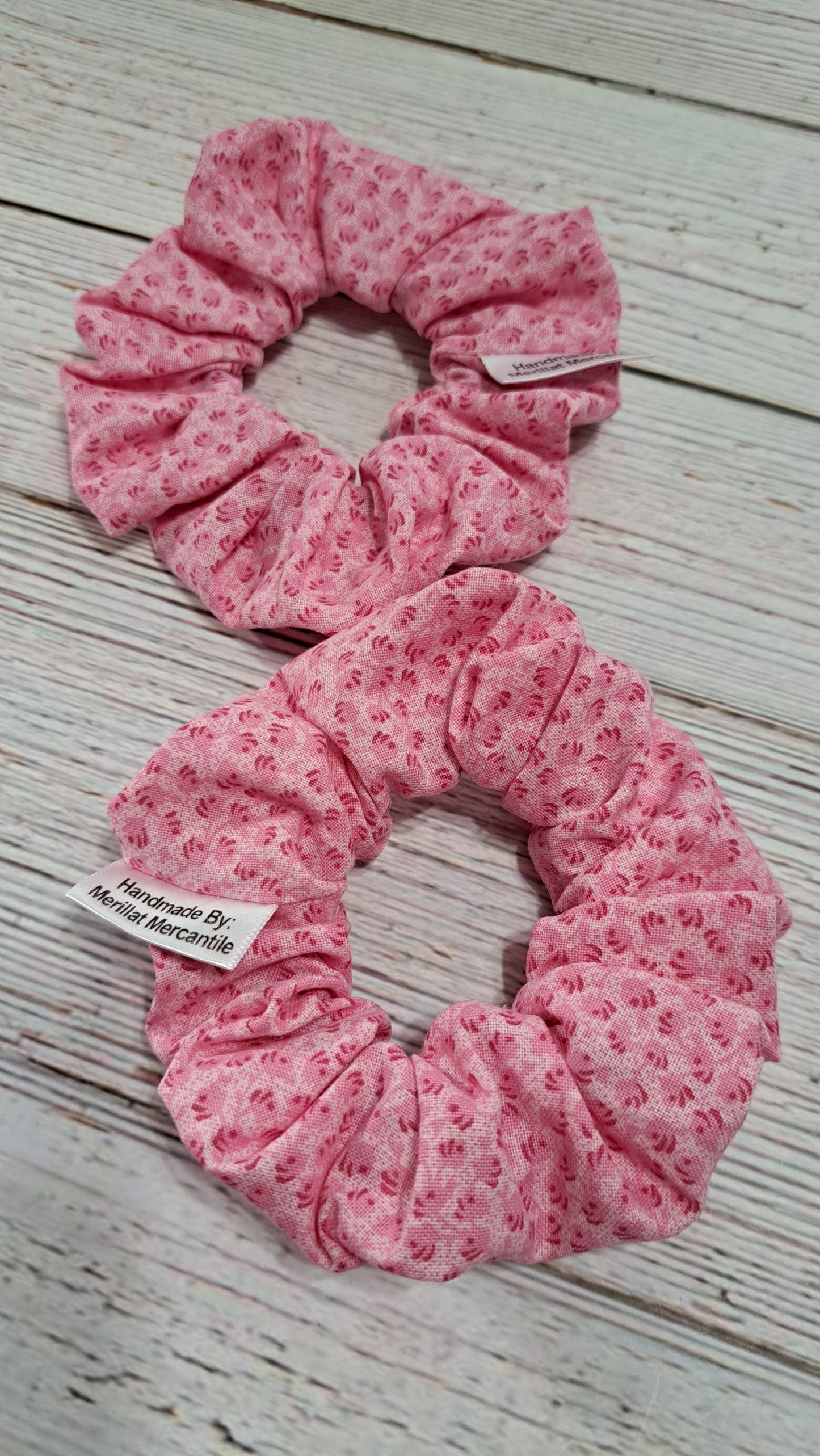 Pink Mini Floral Scrunchie Set of 2
