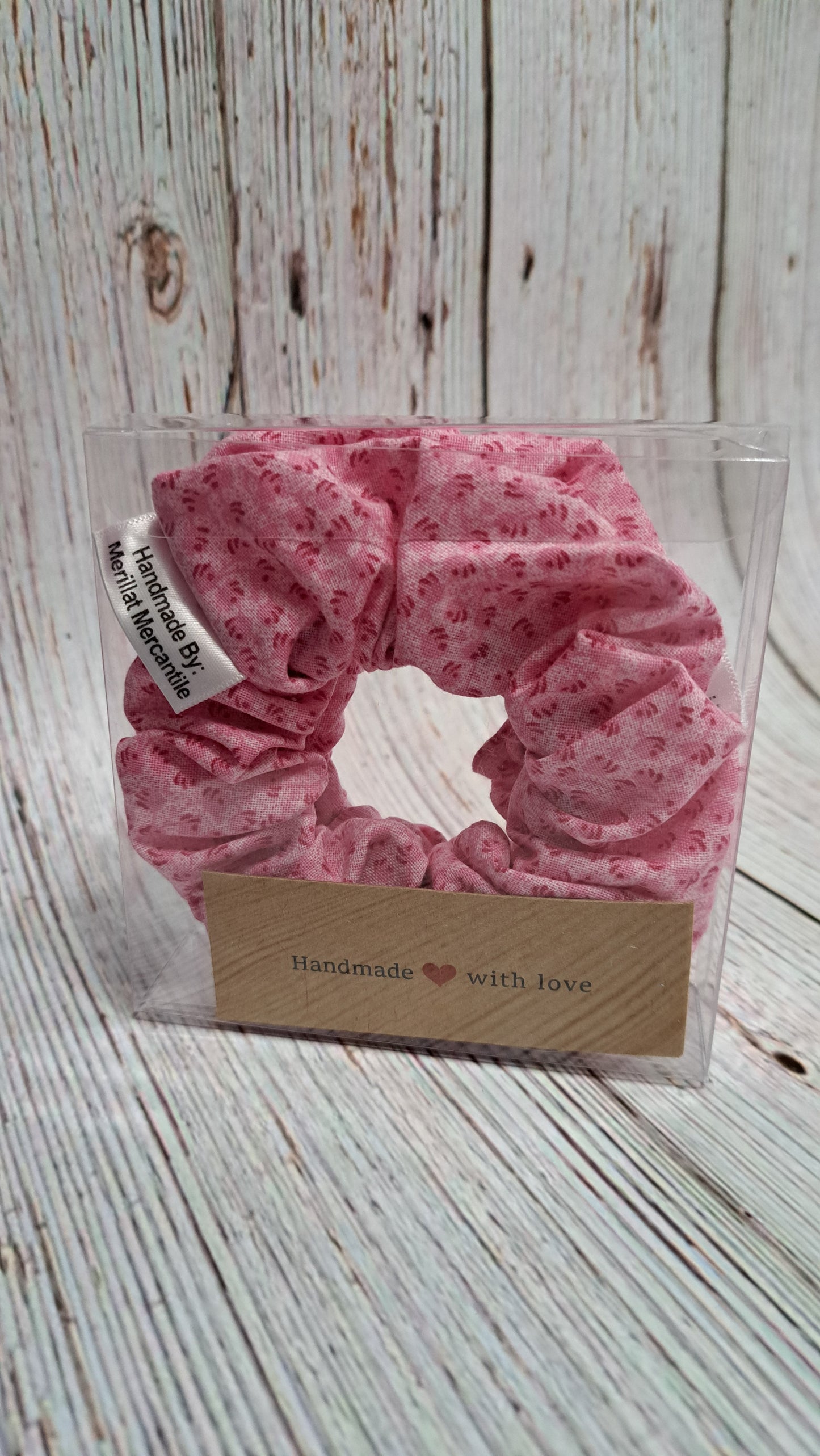 Pink Mini Floral Scrunchie Set of 2
