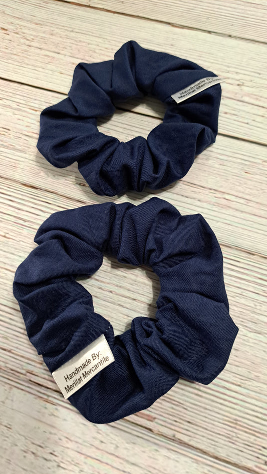Navy Blue Scrunchie Set of 2