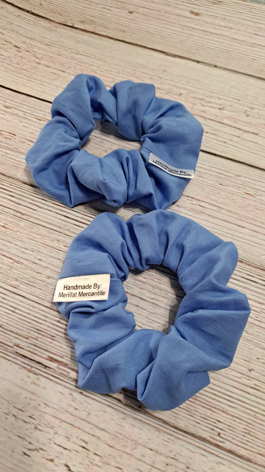 Medium Blue Scrunchie Set of 2