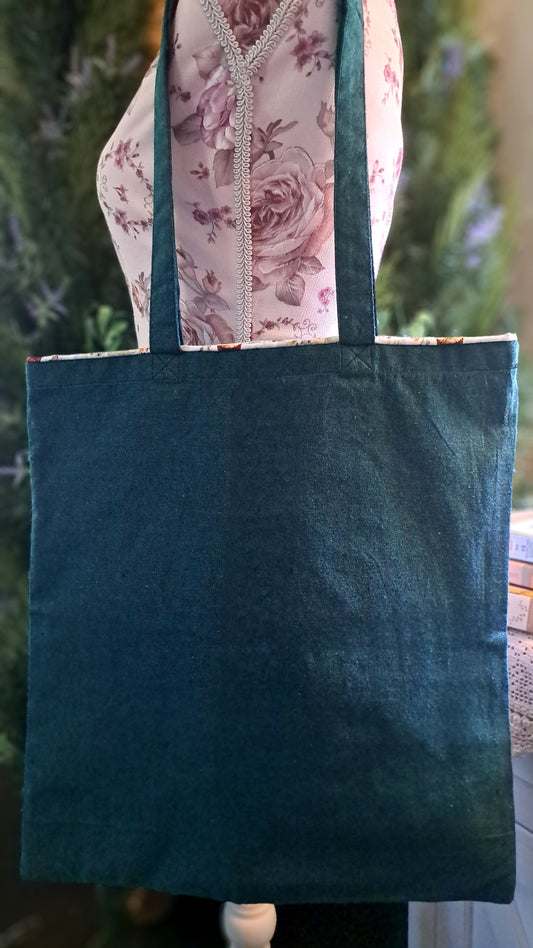 Emerald Green Mushroom Tote Bag