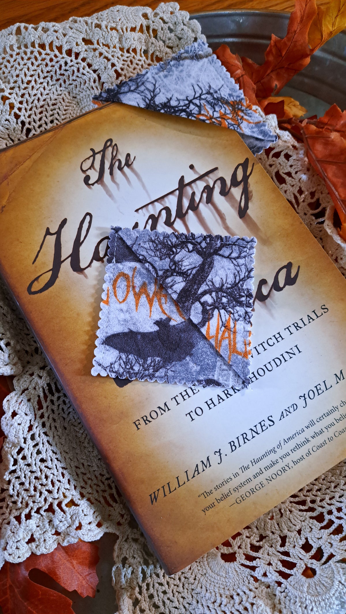 Spooky Halloween Cotton Flannel Corner Bookmark