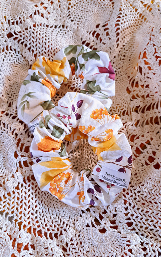 Autumn Floral Scrunchies Set of 2