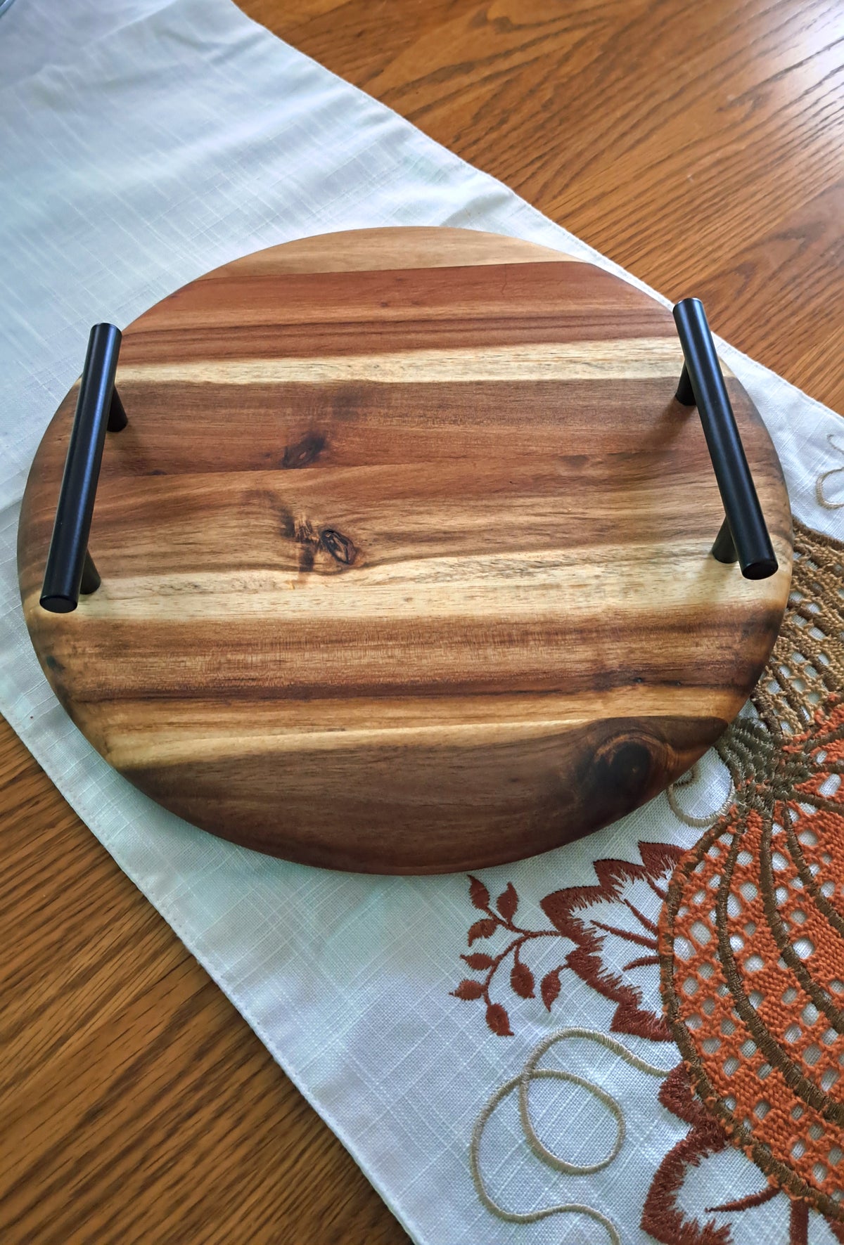 Acacia Wood Serving Tray (Round)