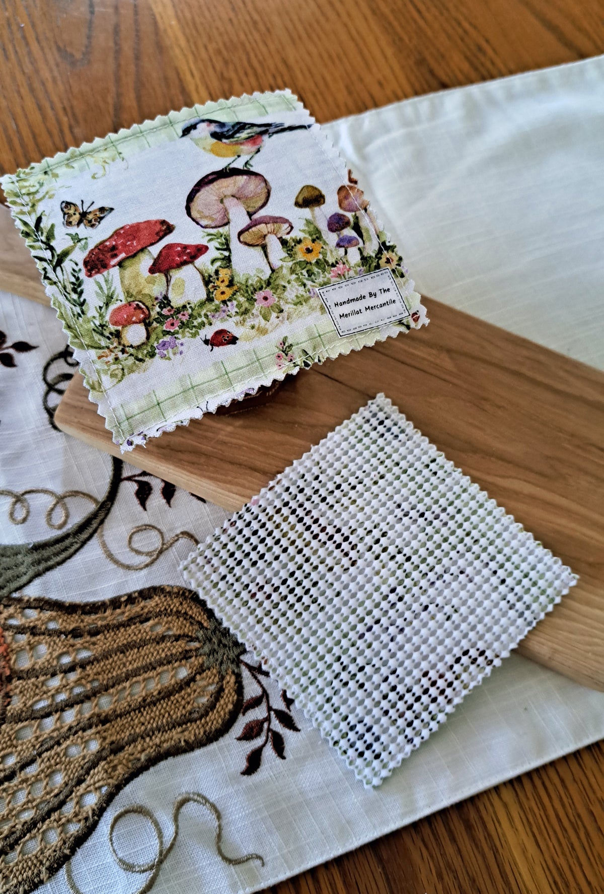 Set of Two Jar Openers - Mushroom Plaid
