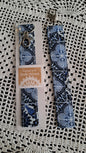 Cotton Blue Tile Key Wristlet