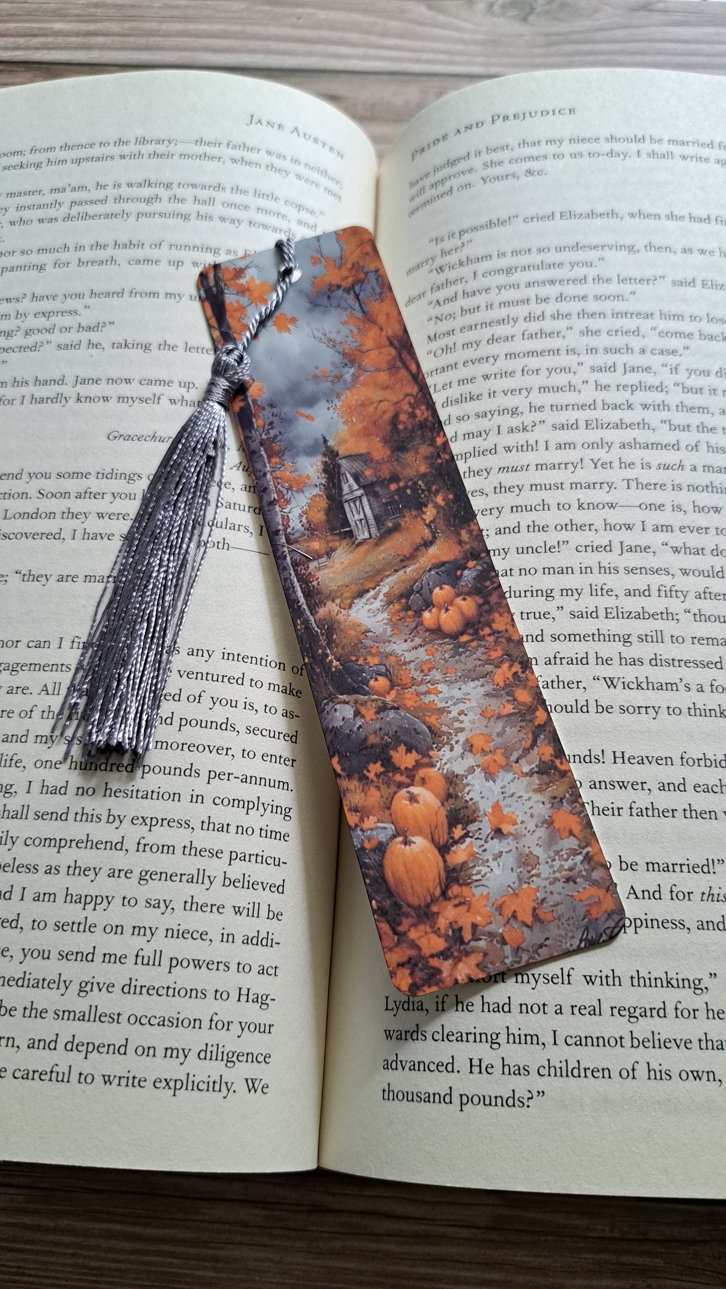 Autumn Scene 7 Page Marker (drk silver)