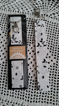 Cotton Black and White Acorn Key Wristlet