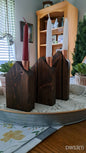 Set of Copper Chimney Candle Cottages Dark Walnut DWSet3