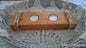 Double Tea Light Candle Holder Golden Mahogany