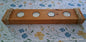 Quadruple Tea Light Candle Holder Golden Mahogany