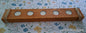 Quintuple Tea Light Candle Holder Golden Mahogany
