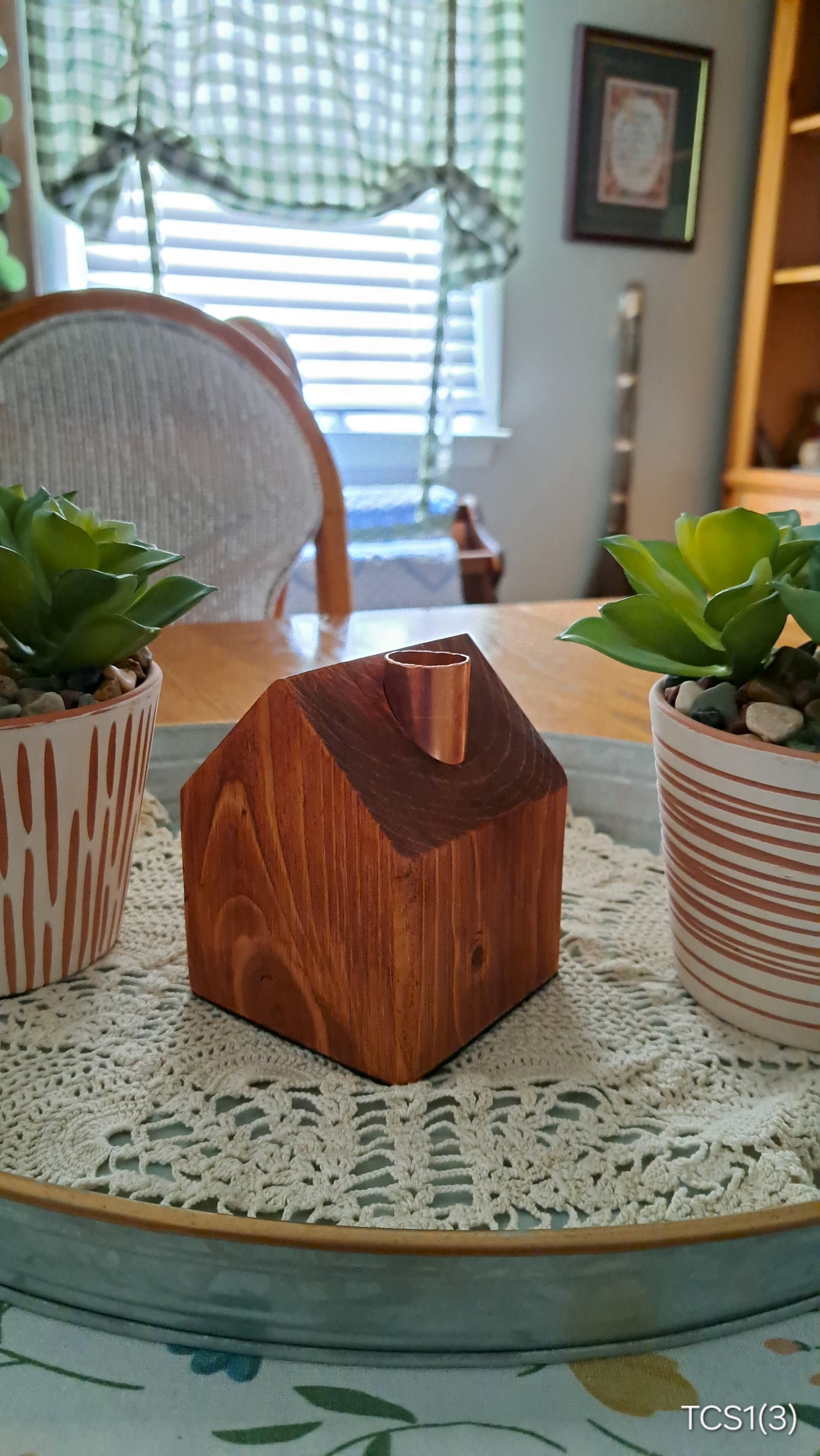 Copper Chimney Candle Cottage Traditional Cherry TCS1