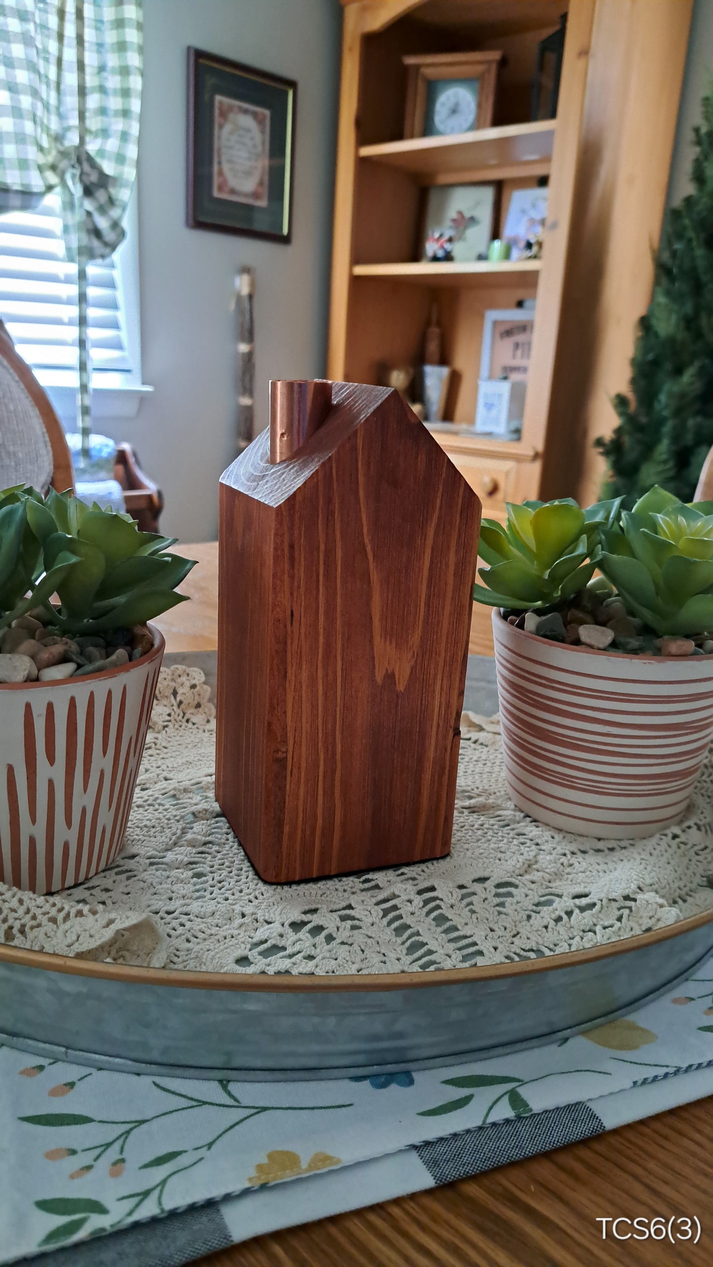 Copper Chimney Candle Cottage Traditional Cherry TCS6