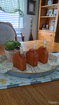 Set of Copper Chimney Candle Cottages Traditional Cherry TCSet3