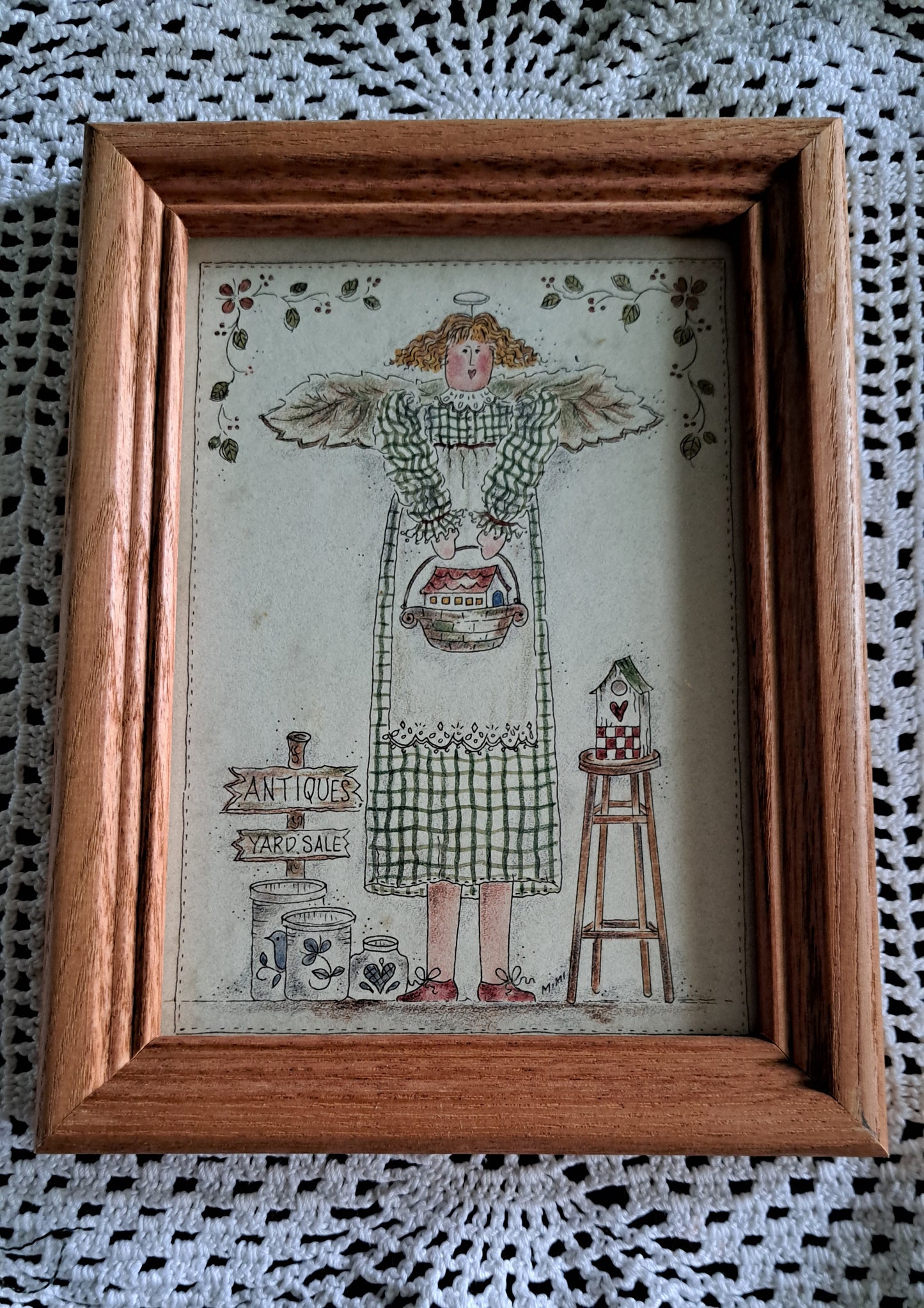 Primitive Framed Art-Antiques and Yard Sales