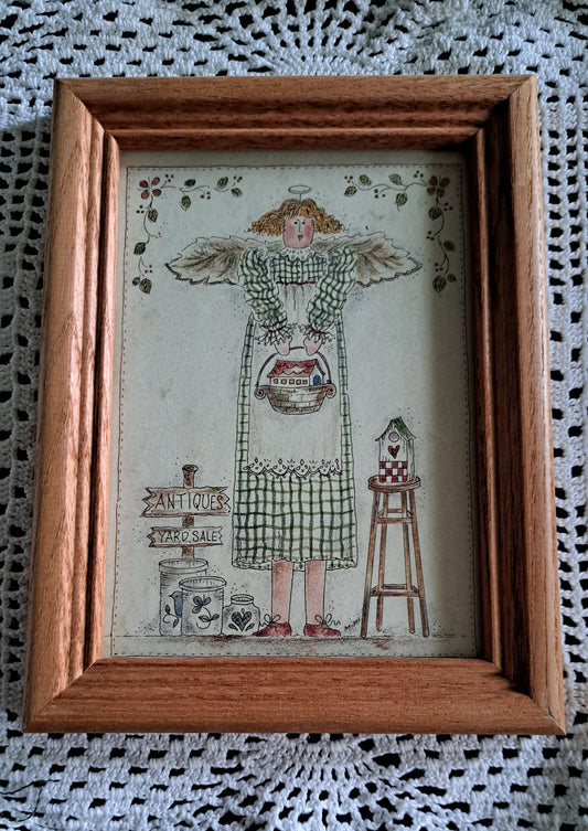 Primitive Framed Art-Antiques and Yard Sales