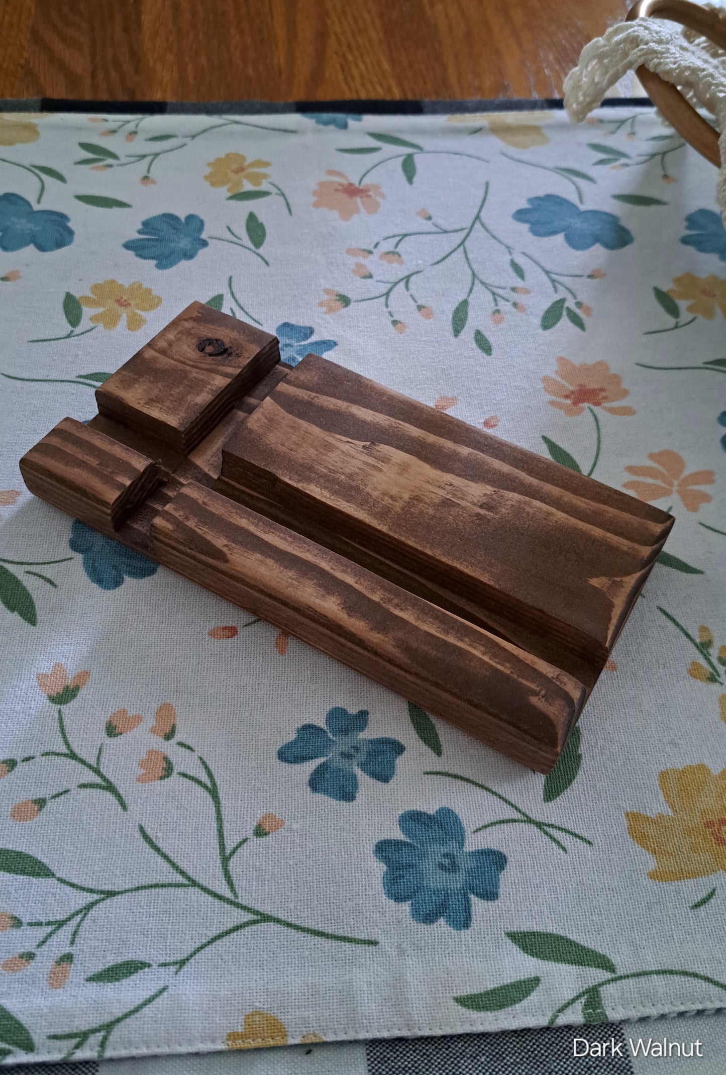 Wood Phone & Tablet Holder Dark Walnut