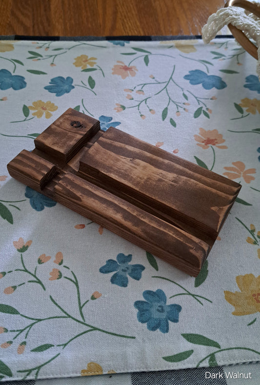 Wood Phone & Tablet Holder Dark Walnut