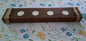 Quadruple Tea Light Candle Holder Dark Walnut