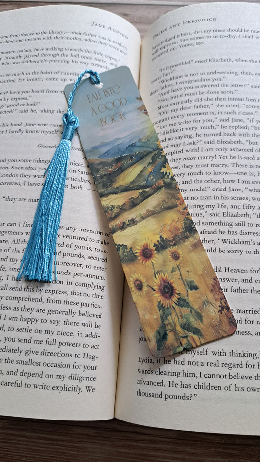 Fall into a Good Book Page Marker (blue)