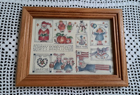 Primitive Framed Art-Happy Everything