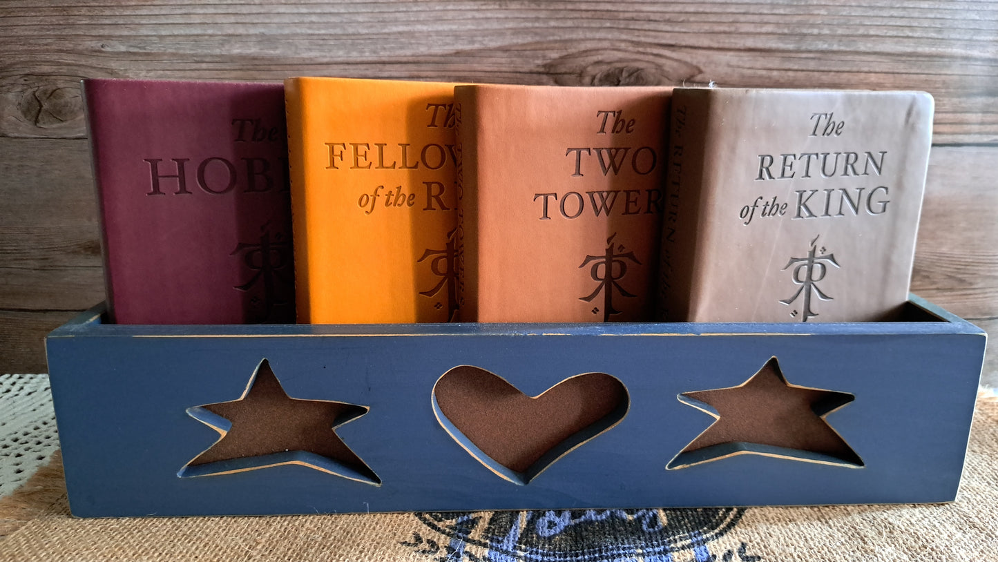 Stars & Hearts Blue Wood Decor