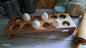 Rustic Hickory Wood Egg Holder
